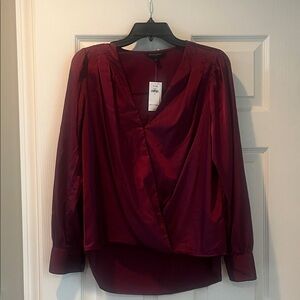 NWT Banana Republic Factory Burgundy Blouse